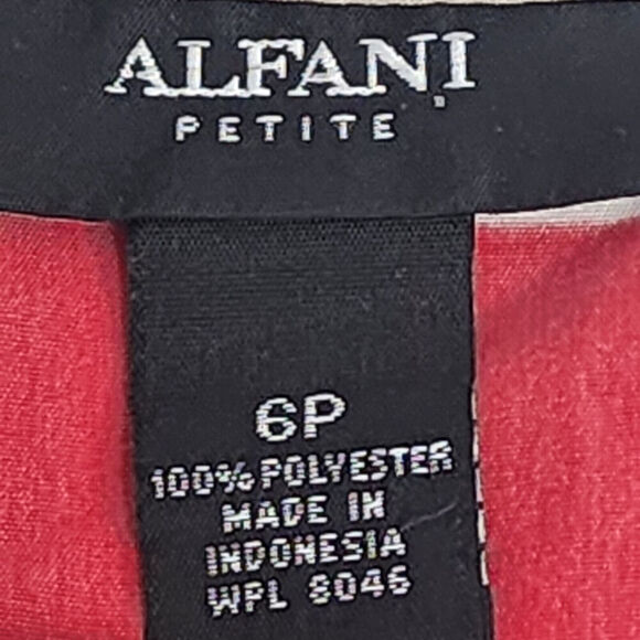 ALFANI Sleeveless Pull Over Striped Blouse Top Women's Size 6P - Picture 5 of 6